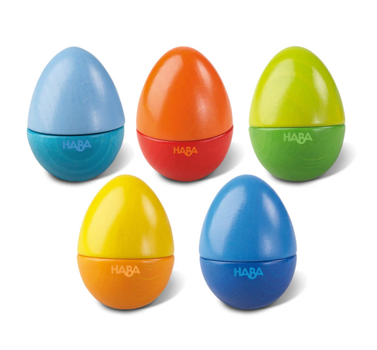 HABA Set of 5 Wooden Musical Eggs