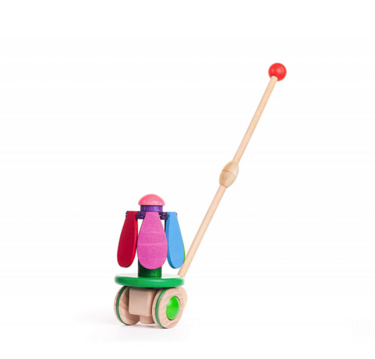 Wooden flower rainbow - push toy by Bajo
