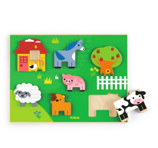 Wooden puzzle / Farm Story / 7 pcs by Djeco