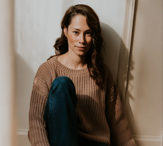 YUKI Chunky Knitted WOMEN'S Sweater - BISCUIT