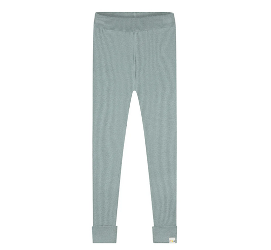 YUKI Knitted Leggings Fine Rib - Whale Blue