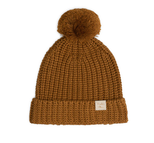 Yuki Chunky Knitted Beanie Rust