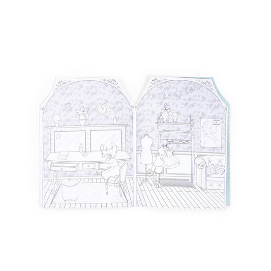 Petite Ecole De Danse - Colouring Book With Stickers By Moulin Roty