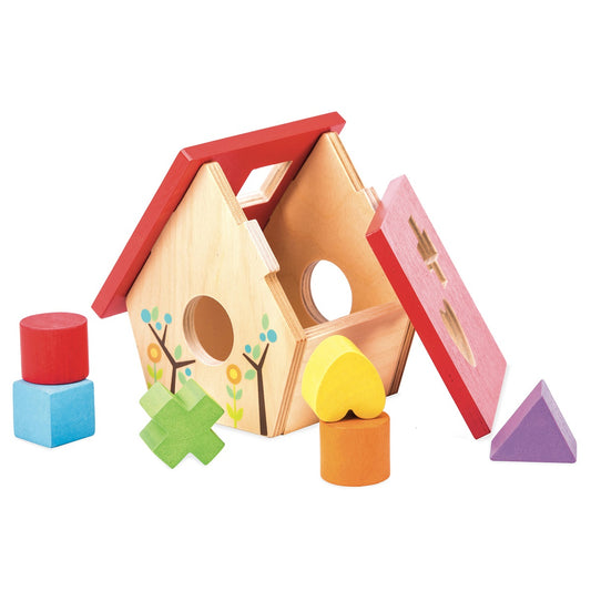 Baby and Toddler - Shape Sorter - Woodland Bird House By Le Toy Van