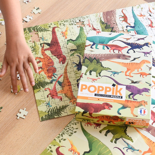 Discovery Puzzle Dinosaurs 280pcs By Clemence Dupont and Poppik
