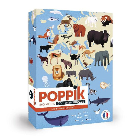 Discovery Puzzle Animals 500pcs  By Olivier Latyk & Poppik