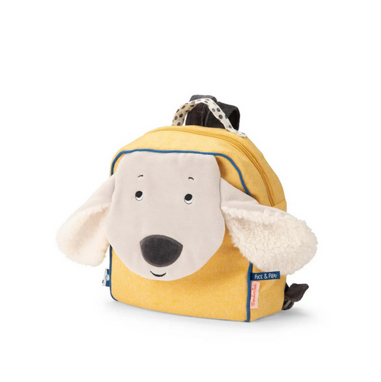 Puce & Pilou - Yellow Dog Backpack by Moulin Roty