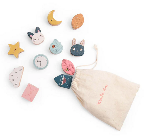 Apres la Pluie - Wooden Lacing Beads by Moulin Roty