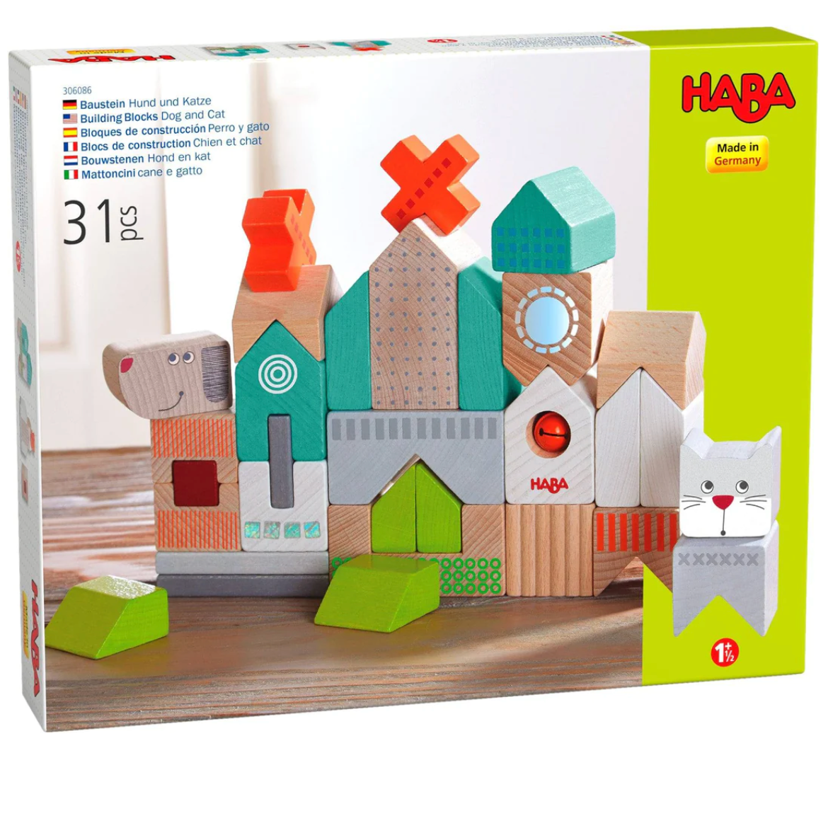 HABA Dog and Cat Building Block Set