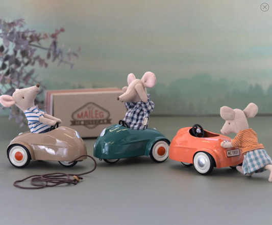 MAILEG Mouse Car - Dark Green