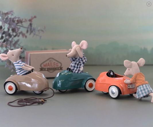 MAILEG Mouse Car - Brown