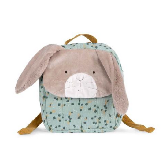Trois Petits Lapins - Sage Rabbit Backpack By Moulin Roty