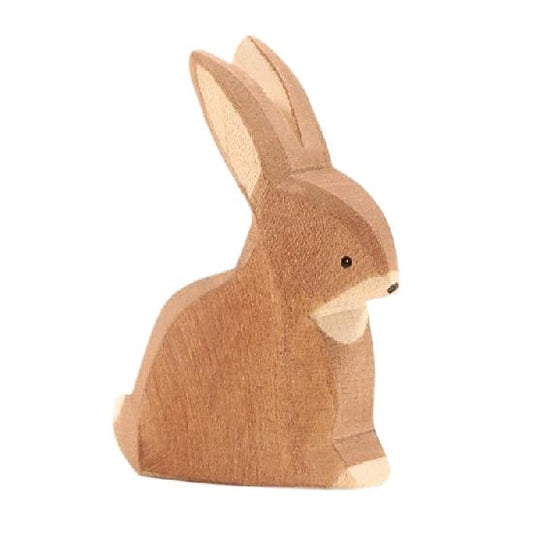Rabbit Sitting  By Ostheimer Wooden Toys