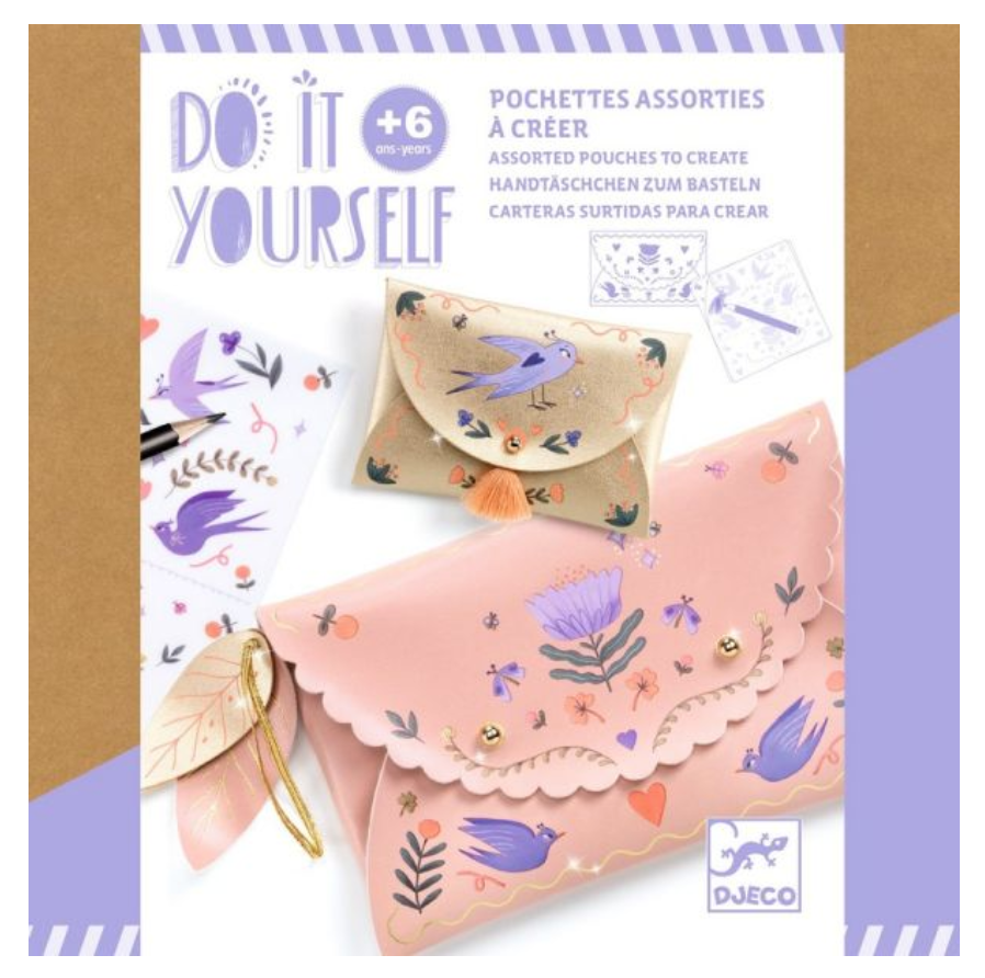 DIY / Sweet fashionista : pouches to create by Djeco
