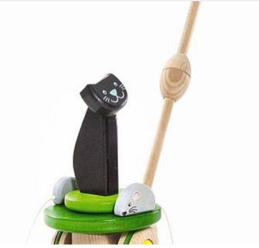 Push Toy Mouse and Cat By Bajo