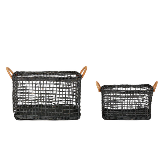 Olli Ella RATTAN CABOUCHE BASKET - Ink