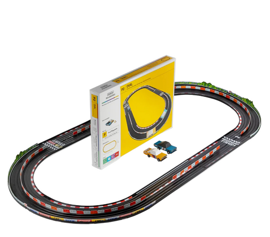Playset: Oval road + 2 cars by Candylab