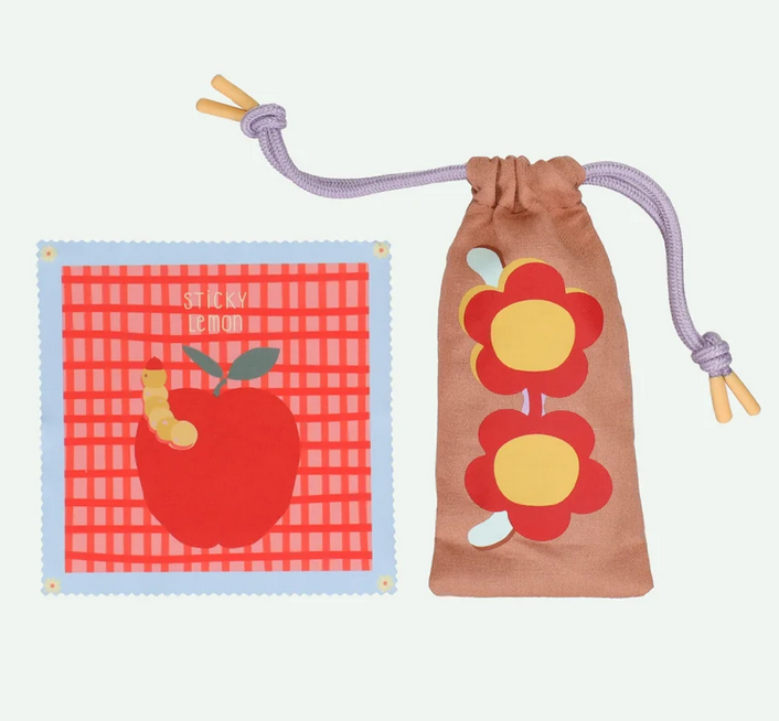 sunglasses | flower | apple juice + red apple by Sticky Lemon