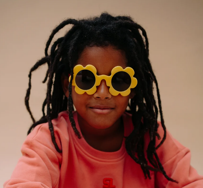 sunglasses | flower | apple juice + red apple by Sticky Lemon