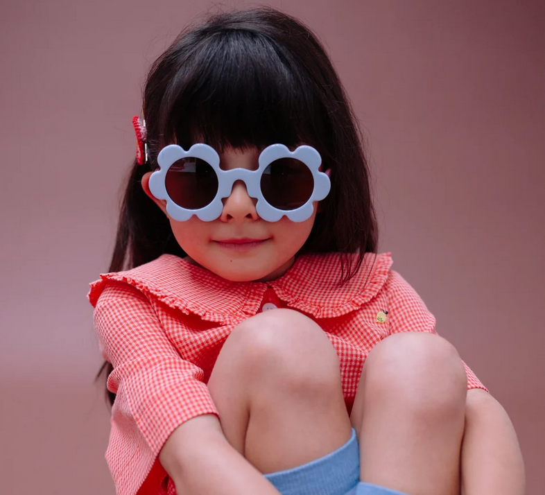 sunglasses | flower | cloud blue + rosebay pink by Sticky Lemon