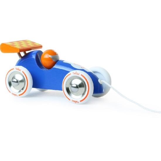 Vehicle - Pull Along Racing Car, Blue and Orange By Vilac