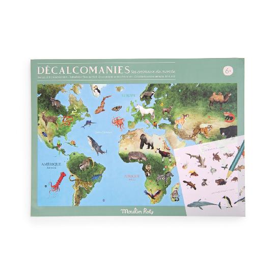 Tout Autour Du Monde - World Map With Transfers By Moulin Roty