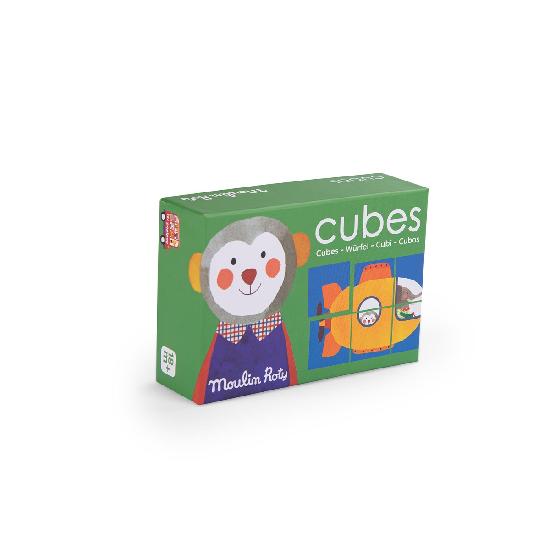 Popipop - 6 Cubes Puzzle By Moulin Roty