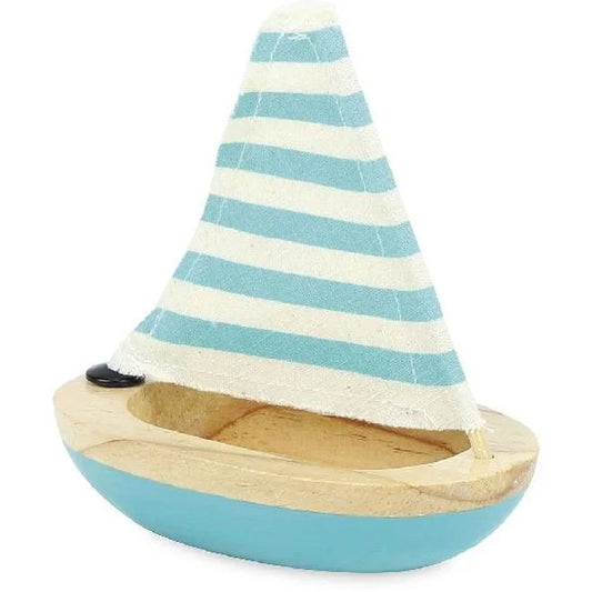 Wooden Bath Sailboat Blue by Vilac