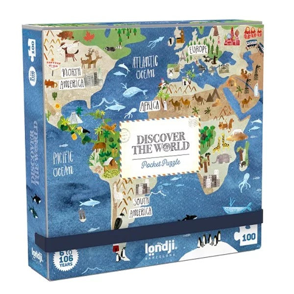 Pocket Puzzle - World 100pc By Londji