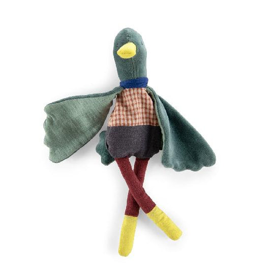 Pomme Des Bois - Duck Cuddle Toy  By Elodie Coudray & Moulin Roty