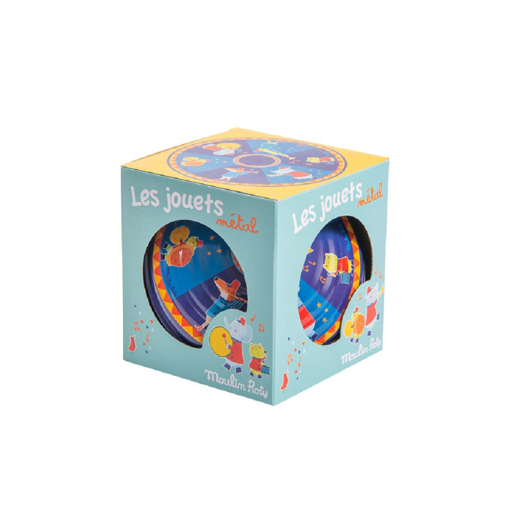 Jouets Metal - Fanfare Spinning Top, Large By Moulin Roty