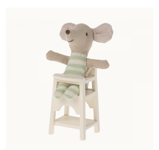 Maileg - High chair, Mouse - Off white