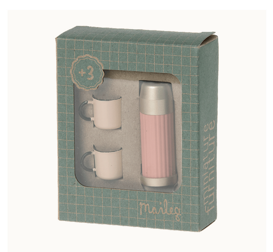 Maileg - Thermos and cups - Soft Coral