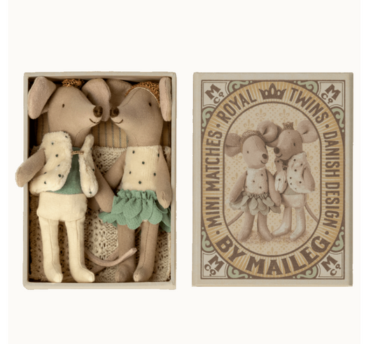 Maileg Royal Twins, Little sister and brother in box