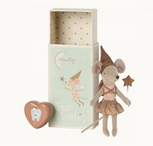 Maileg Tooth Fairy Mouse in Matchbox - Rose