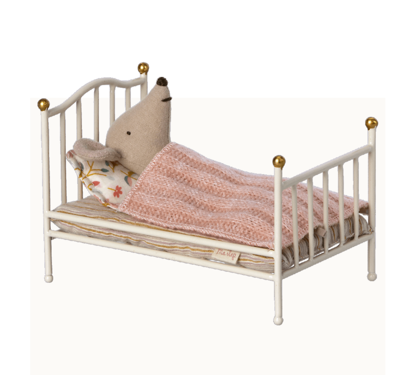 Maileg Vintage bed, Mouse - Off white