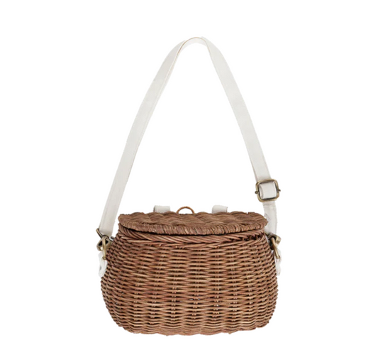 OLLI ELLA Mini Chari Rattan Bag Natural
