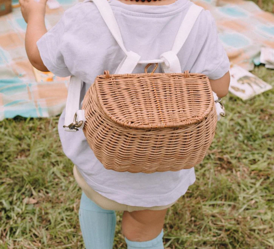 OLLI ELLA Mini Chari Rattan Bag Natural