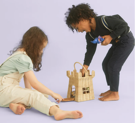 Olli Ella Rattan Castle Bag