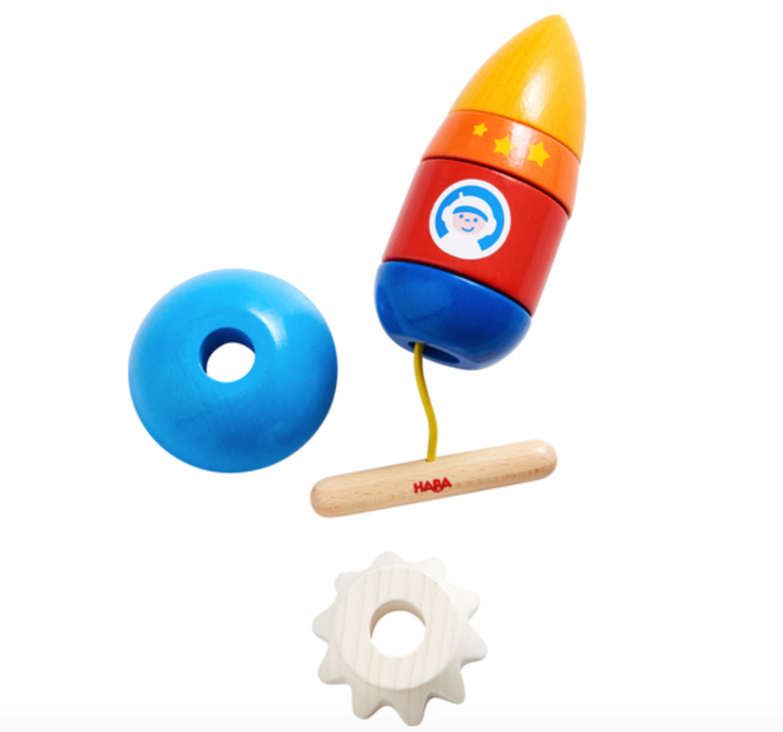 Rocket 6 Piece Threading Toy by HABA