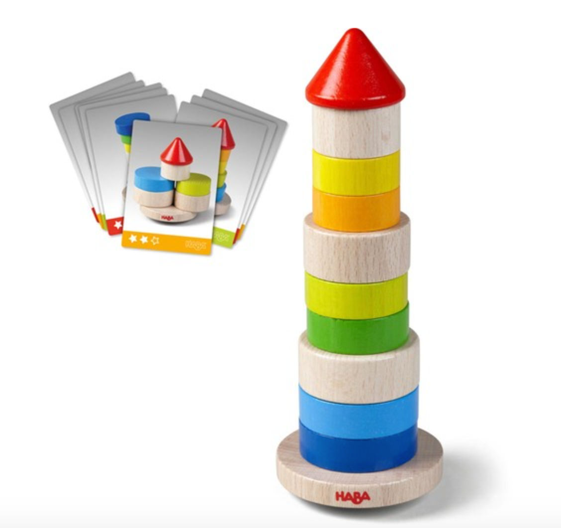 Wobbly Tower Wooden Stacking Game by Haba