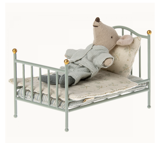 Maileg Vintage bed, Mouse - Mint