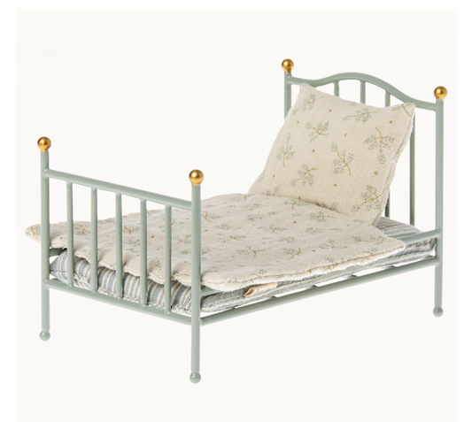 Maileg Vintage bed, Mouse - Mint